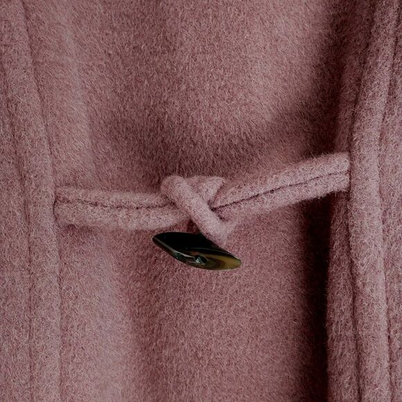 Hilary Radley Pea Coat Womens 14 Dusty Pink Alpaca Wool Blend Hooded Pocket - Picture 8 of 14